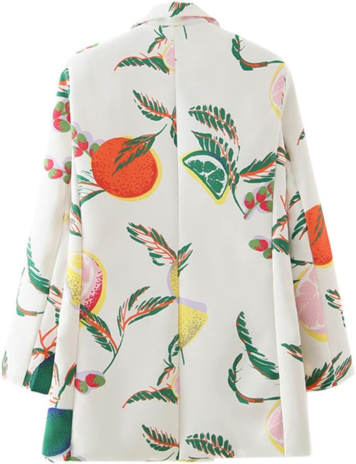 Women's Fashion Street Clothing Fresh Fruit Print Suit Jacket Blazer - Image 2