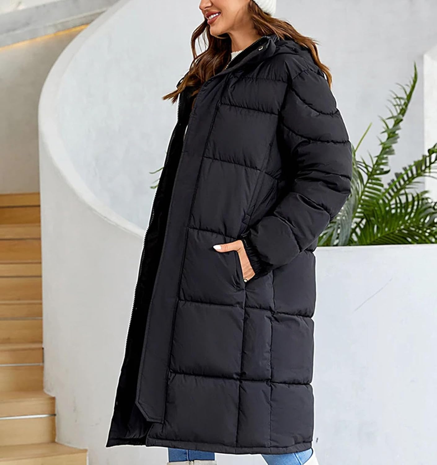 Women's jacketr Long Parkas Hooded Outerwear Female Clothing Fashion Down jacketr - Image 3