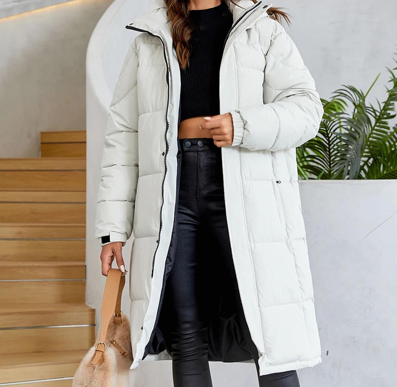 Women's jacketr Long Parkas Hooded Outerwear Female Clothing Fashion Down jacketr - Image 5