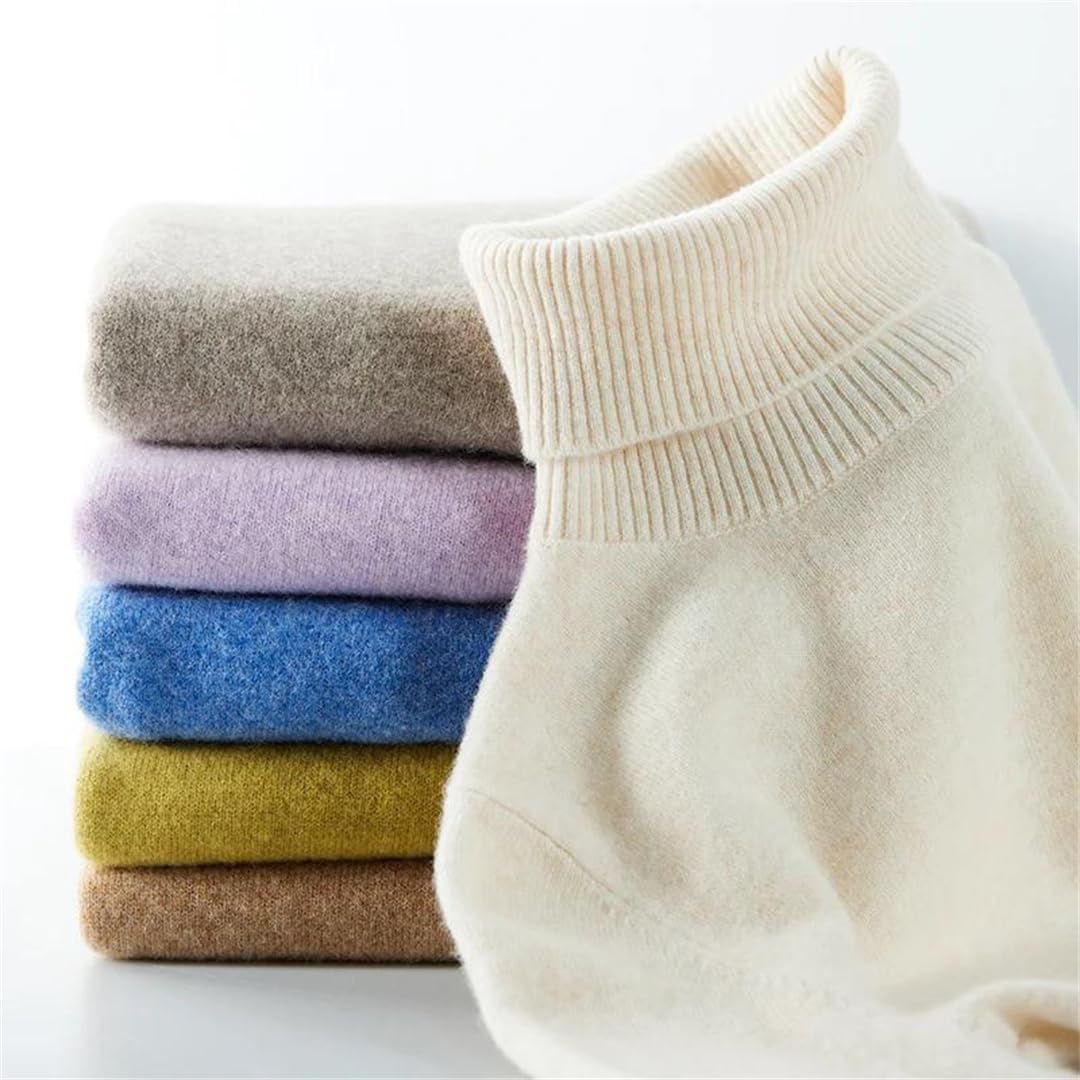 Women's Knitted Cashmere Sweater Urtleneck Fashion Pullover Winter Fall Jumper Top Female Clothing - Image 2