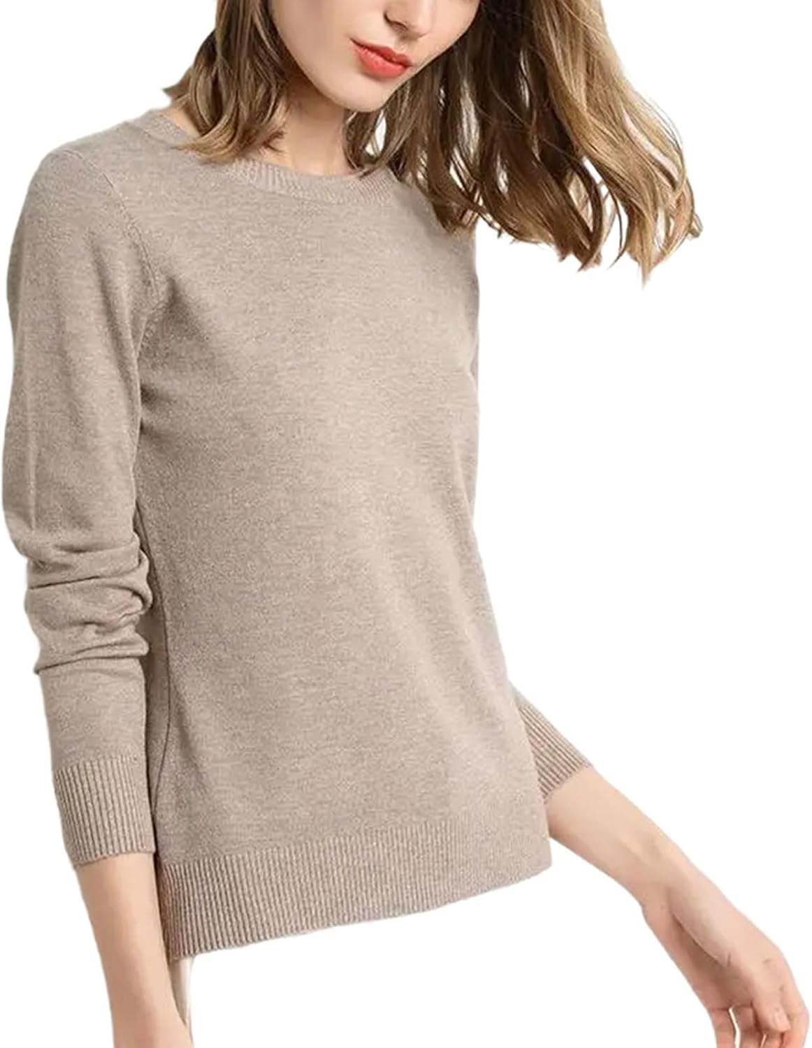 Women's Sweater Cotton Soft Knit Pullover Sweaters Long Sleeve Knitwear Slim Solid Color Fashion Bottoming Clothing - Image 17