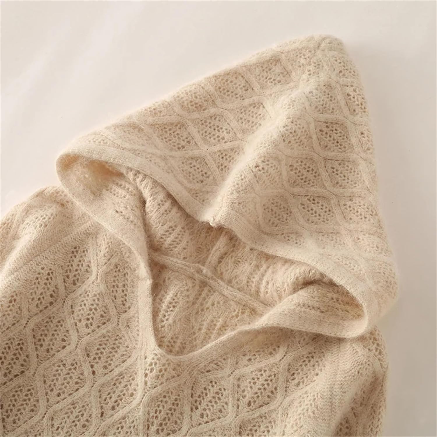 Women's Thick Clothing Fashion Cashmere Hooded Long Sleeve Pullover Knitwear Basic Top - Image 5