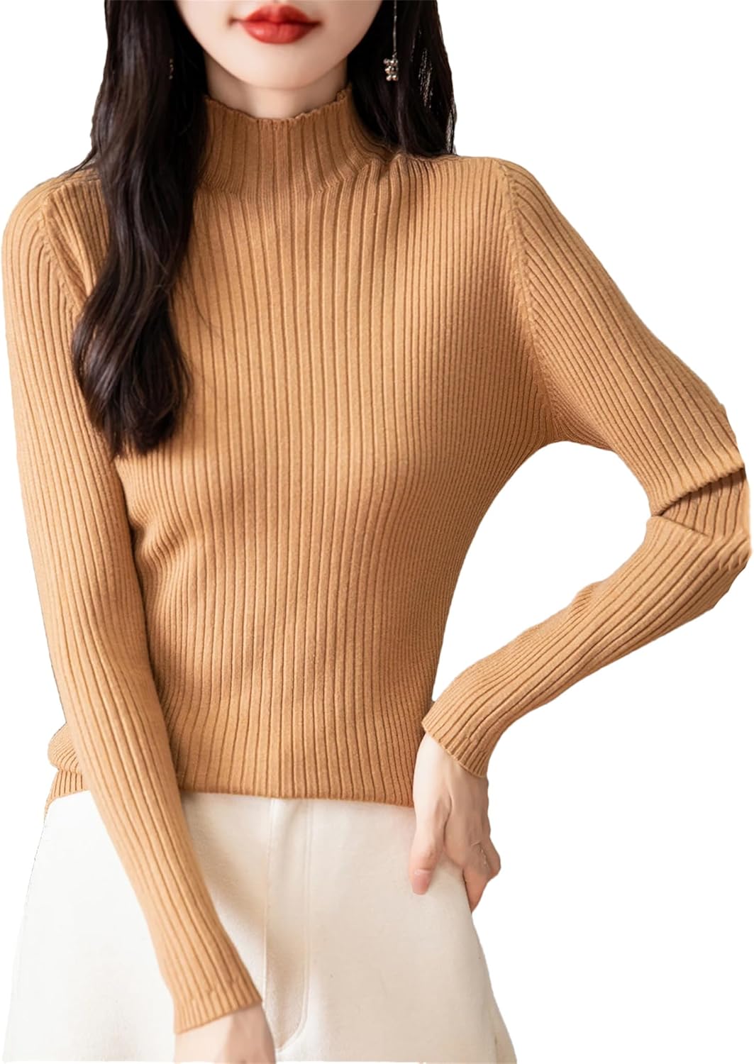 Women's Turtleneck Sweaters Fashion Tops Sweater for Women Knitted Pullover Knitwear Pullovers Female Clothing - Image 12