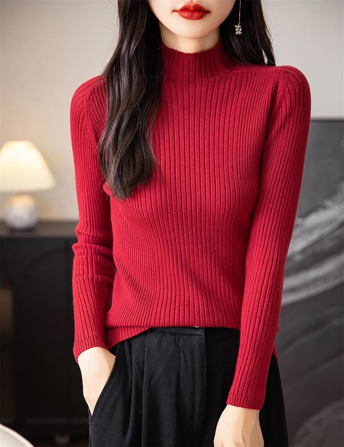 Women's Turtleneck Sweaters Fashion Tops Sweater for Women Knitted Pullover Knitwear Pullovers Female Clothing - Image 2