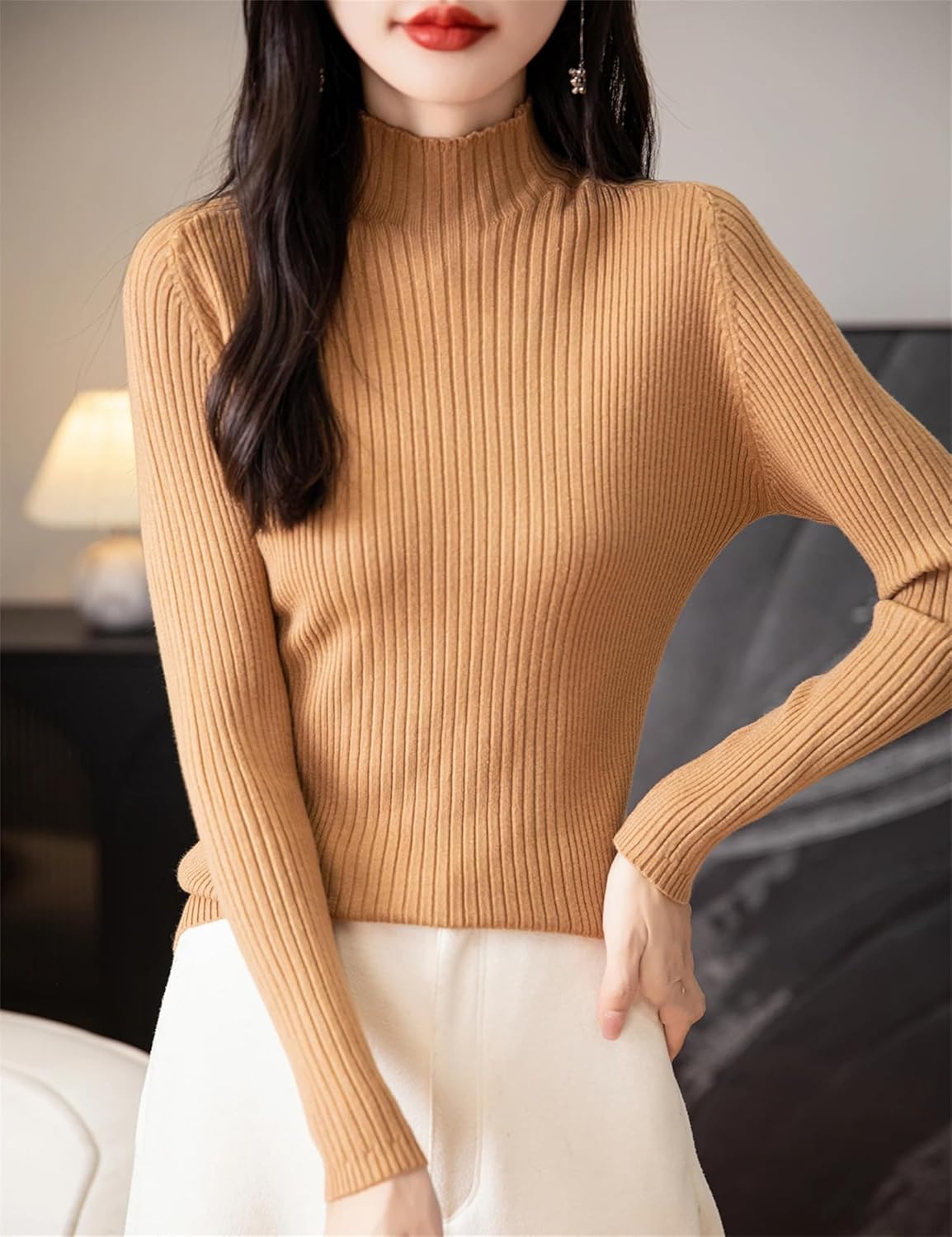 Women's Turtleneck Sweaters Fashion Tops Sweater for Women Knitted Pullover Knitwear Pullovers Female Clothing - Image 3