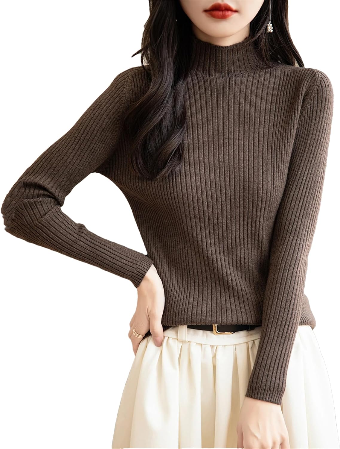 Women's Turtleneck Sweaters Fashion Tops Sweater for Women Knitted Pullover Knitwear Pullovers Female Clothing - Image 13