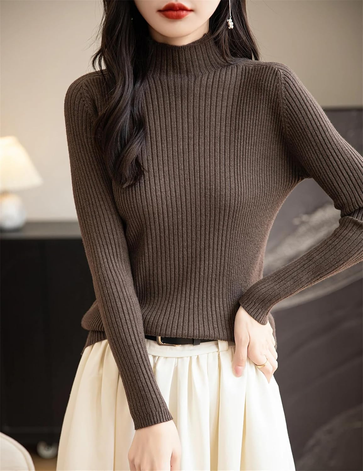 Women's Turtleneck Sweaters Fashion Tops Sweater for Women Knitted Pullover Knitwear Pullovers Female Clothing - Image 7