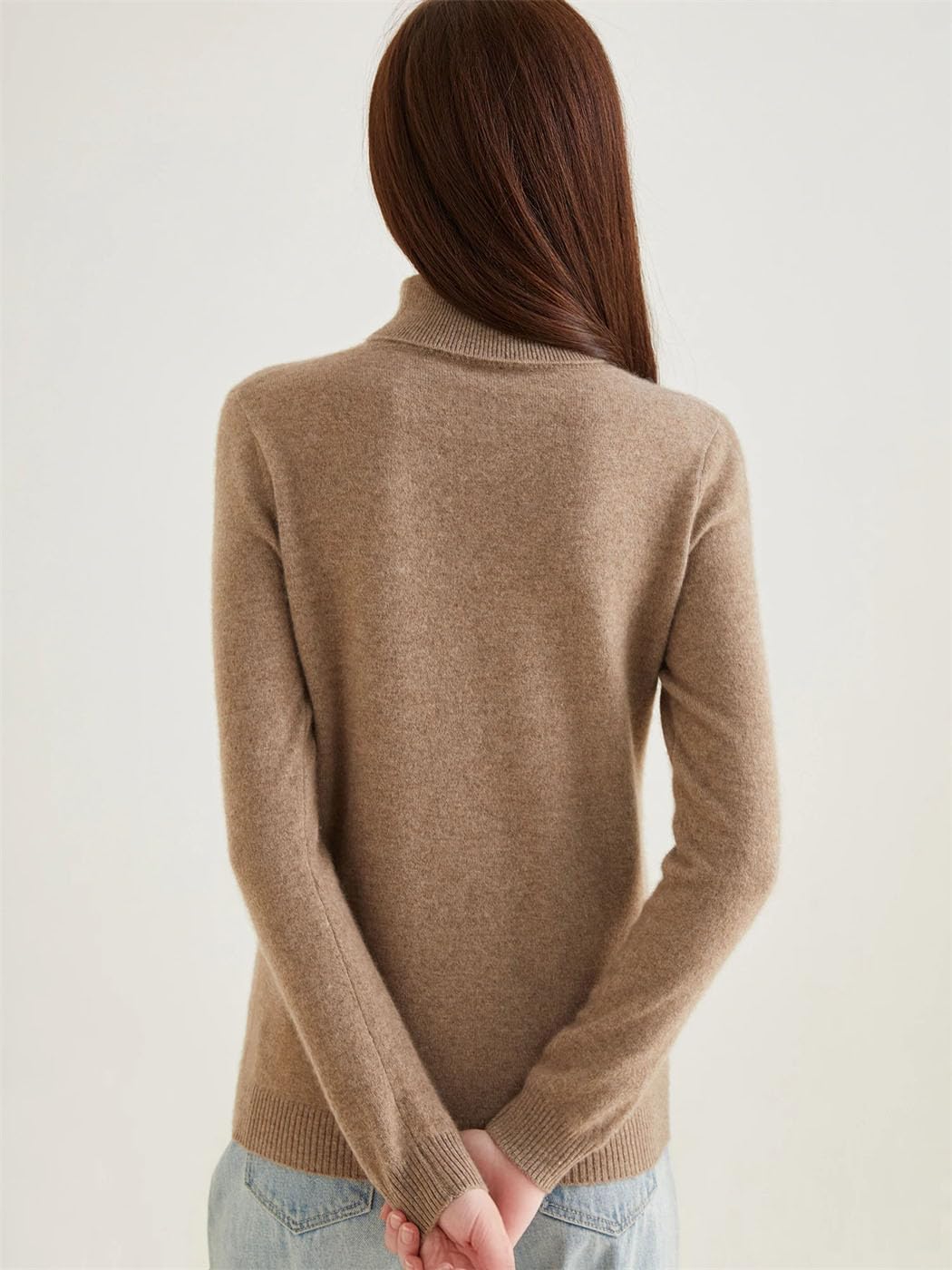 Womens Wool Knitwears 100% Cashmere Long Sleeve Turtleneck Pullovers Tops Autumn Winter Soft Fashion Clothing - Image 4