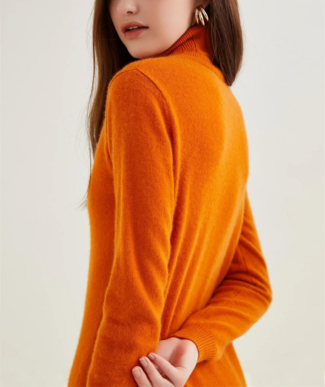 Womens Wool Knitwears 100% Cashmere Long Sleeve Turtleneck Pullovers Tops Autumn Winter Soft Fashion Clothing - Image 7