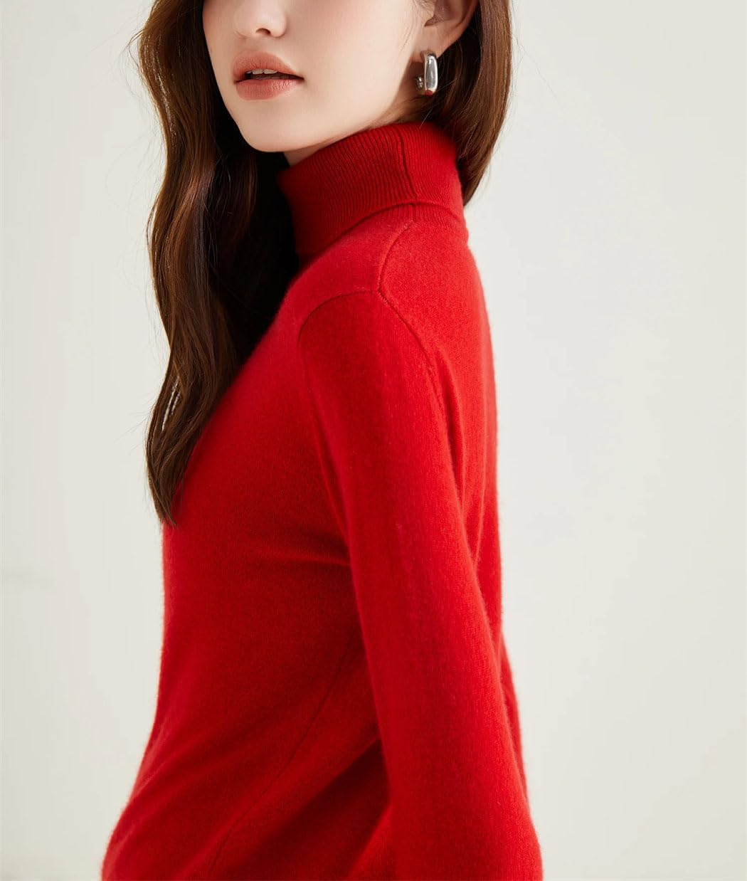 Womens Wool Knitwears 100% Cashmere Long Sleeve Turtleneck Pullovers Tops Autumn Winter Soft Fashion Clothing - Image 8