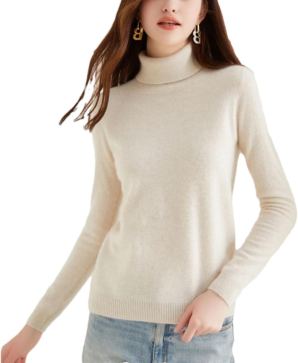 Womens Wool Knitwears 100% Cashmere Long Sleeve Turtleneck Pullovers Tops Autumn Winter Soft Fashion Clothing - Image 13
