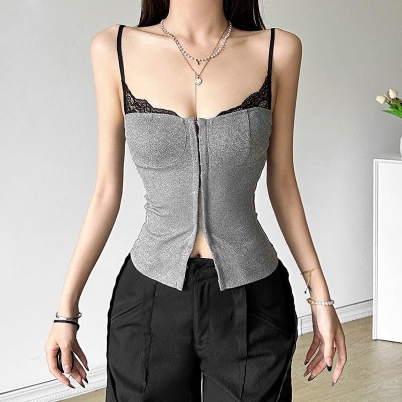 ZYQHMY Women's Clothing Color Slim fit Street Fashion Suspenders Sexy Backless Vest Women(L) - Image 5