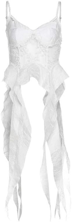 ZYQHMY Women's Lace Slimming Vest Street Fashion Halter Sexy Backless Tank Tops Female Wrap Clothing(Onecolor,L)