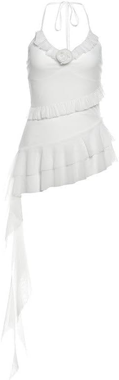 ZYQHMY Women's Solid Color Slim Vest Street Fashion Hanging Neck Sexy Backless Tank Top Women Wrap Clothes(OneColor,M)